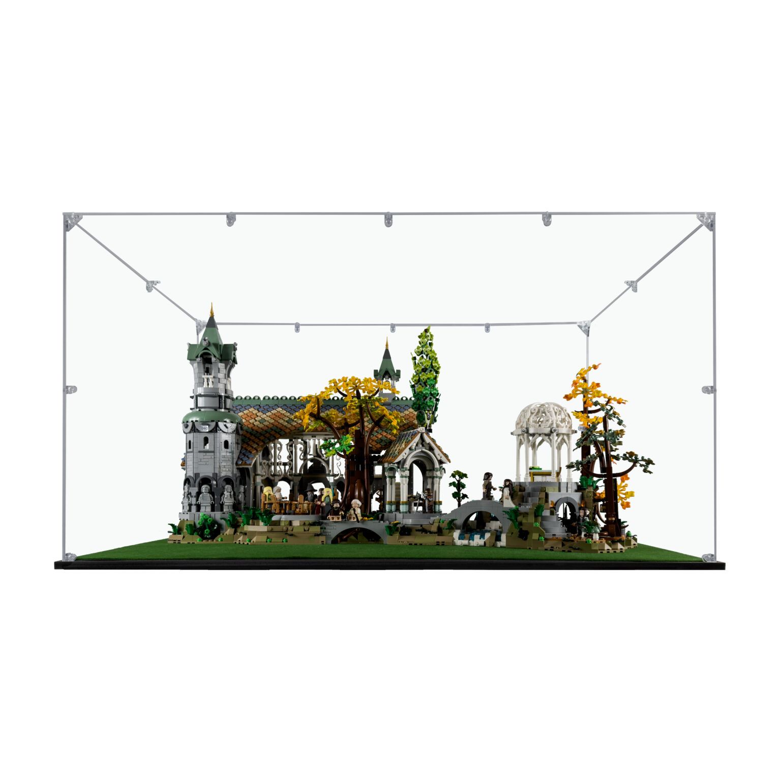 lego lord of the rings rivendell display case