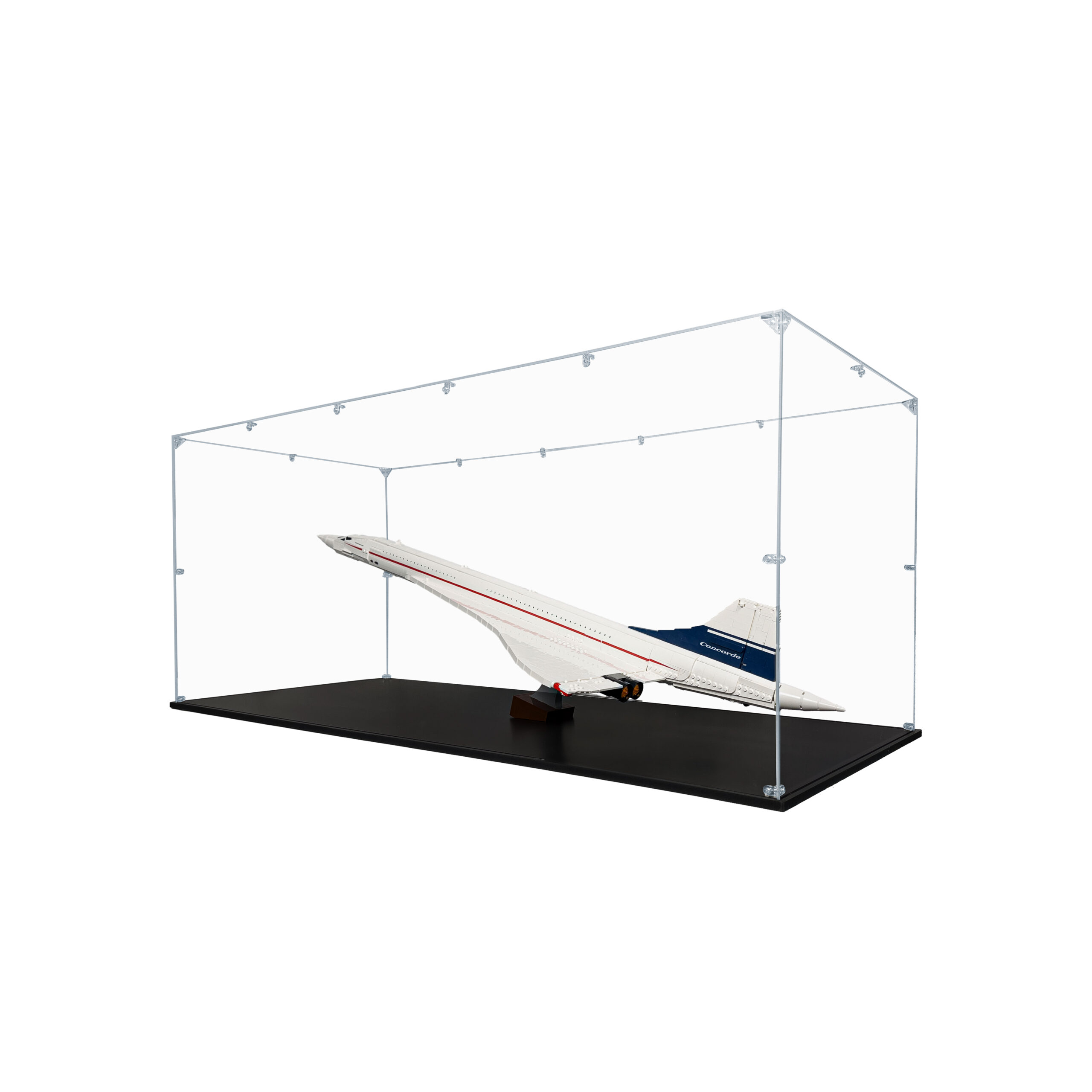 Display Box Compatible with Lego 10318 Concorde Dustproof Display Case,  Model Collectibles Display Case (No Lego Model) (with Pattern)