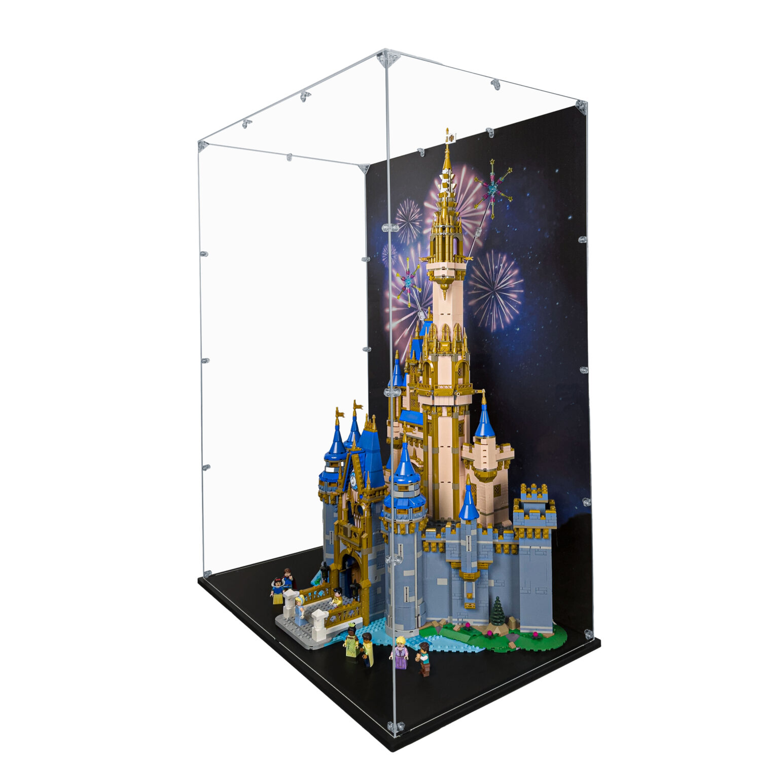 Display Case for LEGO Disney Castle #43222 (With Background)